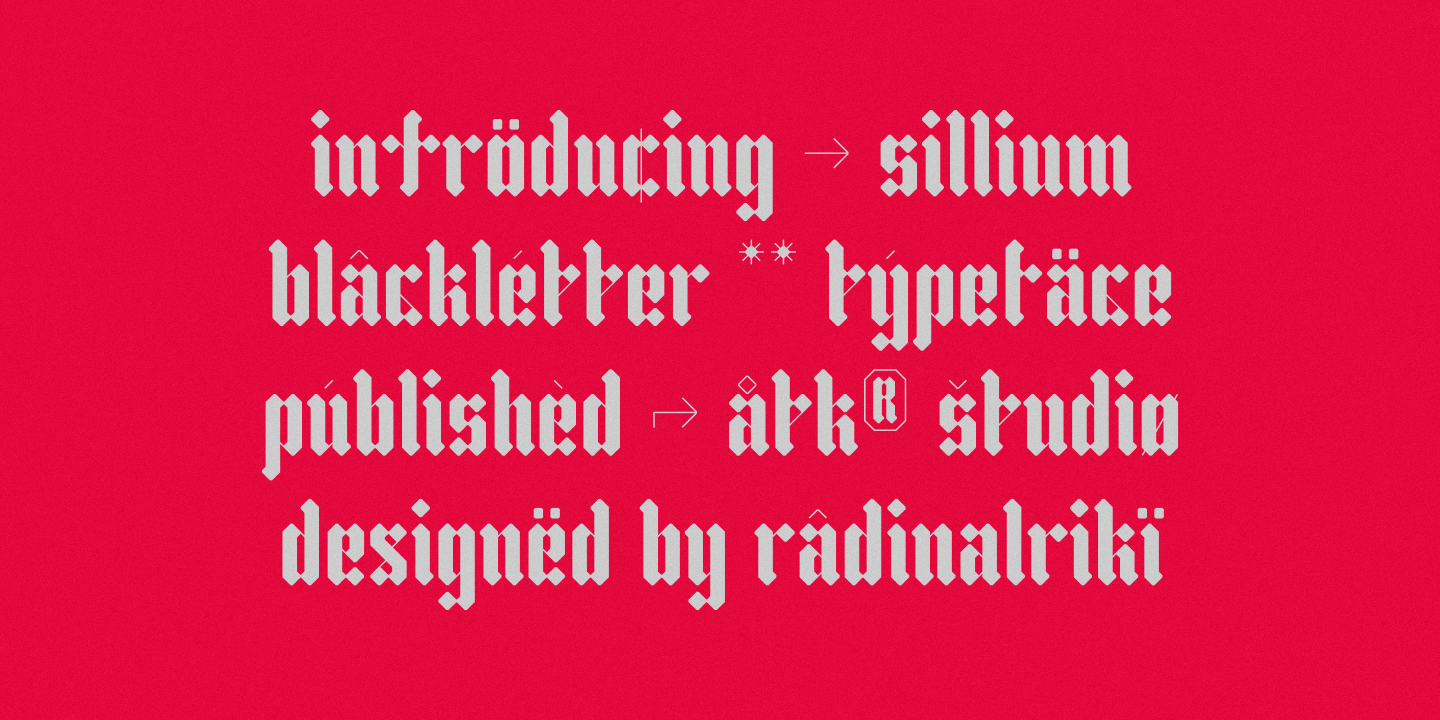 Пример шрифта Sillium Regular
